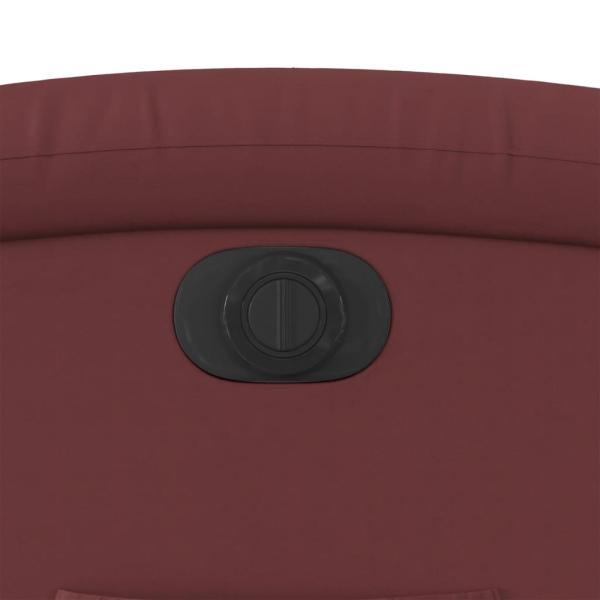 Relaxsessel mit Aufstehhilfe Elektrisch Weinrot Kunstleder