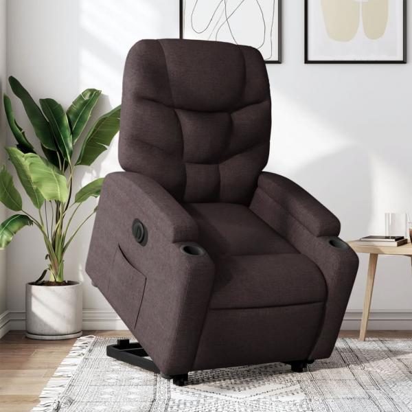 ARDEBO.de - Relaxsessel mit Aufstehhilfe Elektrisch Dunkelbraun Stoff