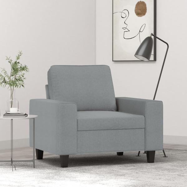 ARDEBO.de - Sessel Hellgrau 60 cm Stoff