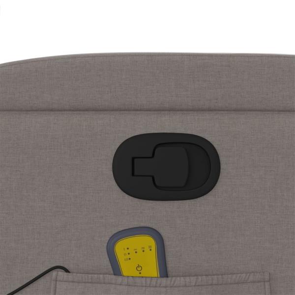 Massagesessel mit Aufstehhilfe Taupe Stoff