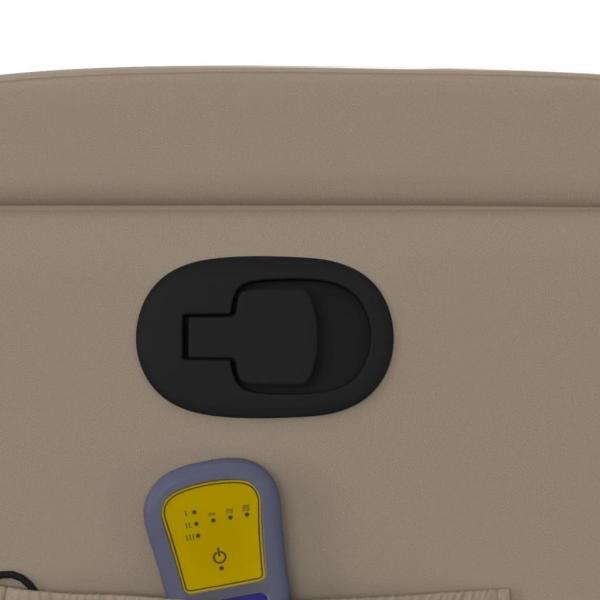Massagesessel mit Aufstehhilfe Cappuccino-Braun Kunstleder
