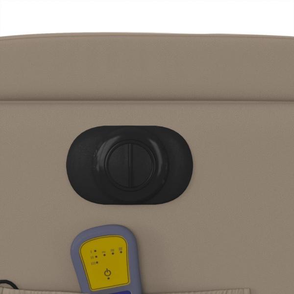 Massagesessel mit Aufstehhilfe Elektrisch Cappuccino Kunstleder