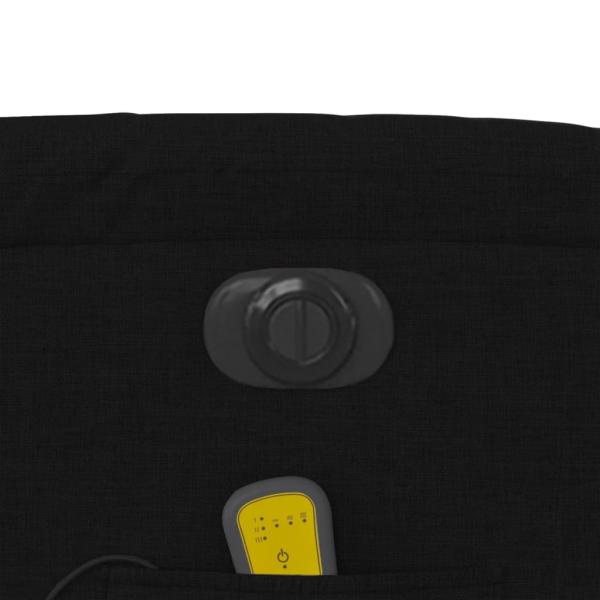 Elektrischer Massagesessel mit Aufstehhilfe Schwarz Stoff