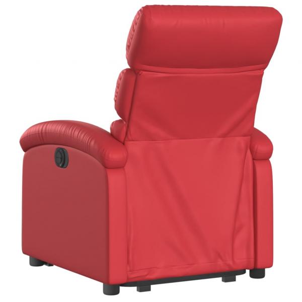 Massagesessel mit Aufstehhilfe Rot Kunstleder