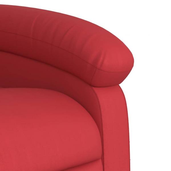 Massagesessel mit Aufstehhilfe Rot Kunstleder