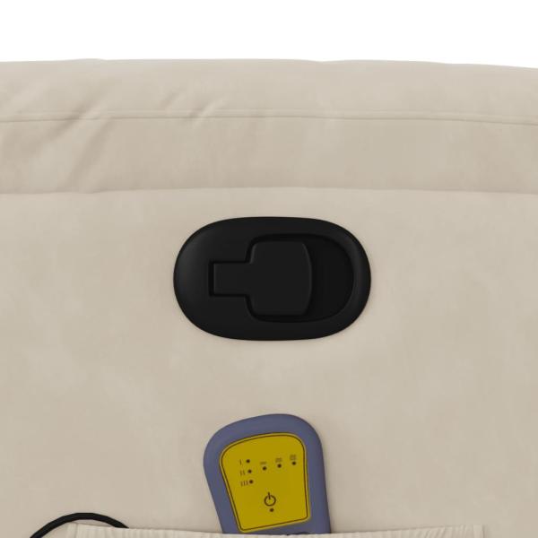 Massagesessel mit Aufstehhilfe Beige Mikrofasergewebe