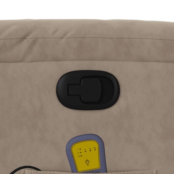 Massagesessel mit Aufstehhilfe Taupe Mikrofasergewebe