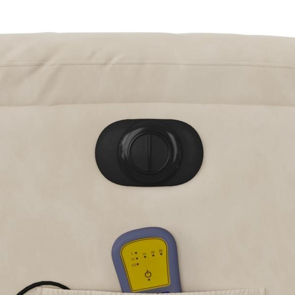 Massagesessel Aufstehhilfe Elektrisch Beige Mikrofasergewebe