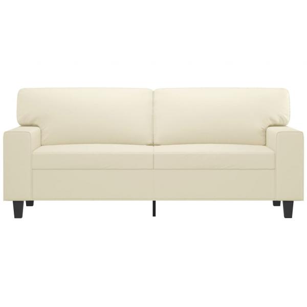 2-Sitzer-Sofa Creme 140 cm Kunstleder