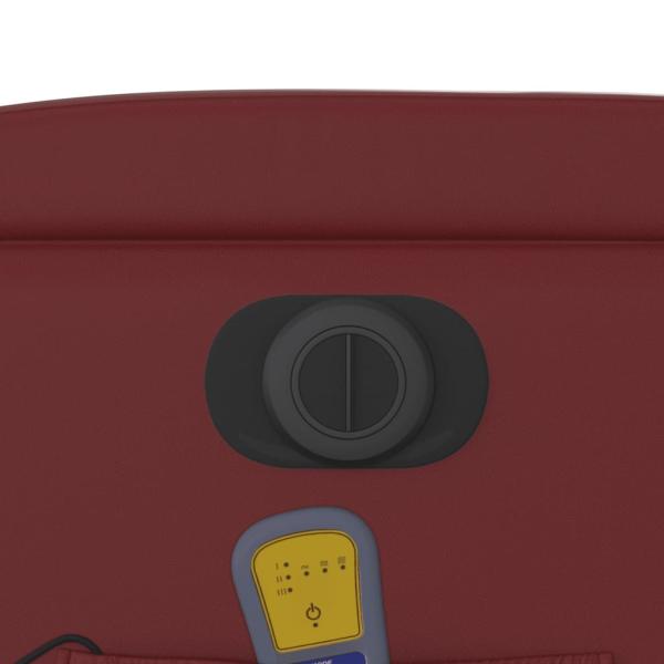 Massagesessel mit Aufstehhilfe Elektrisch Weinrot Kunstleder