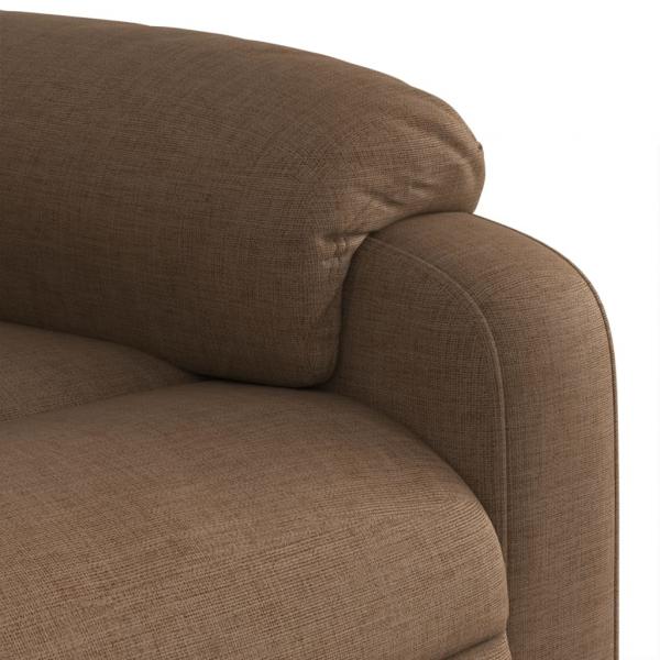 Massagesessel mit Aufstehhilfe Braun Stoff