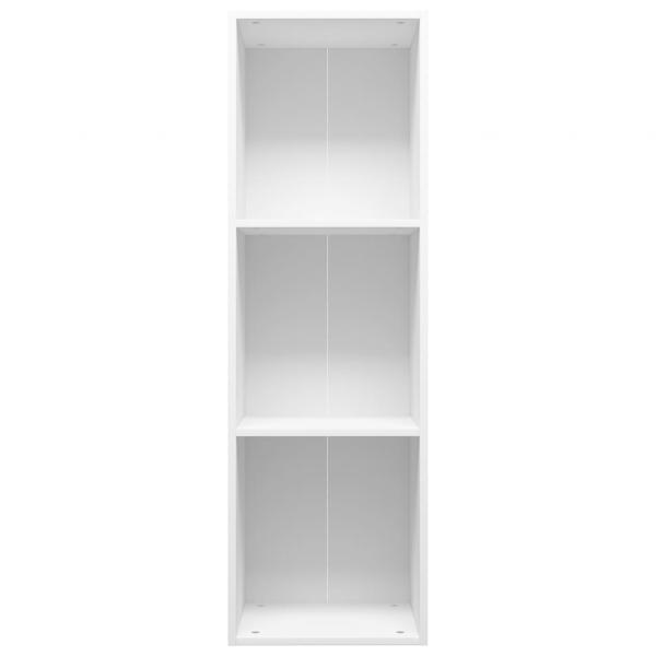 Bücherregal/TV-Schrank Weiß 36x30x114 cm Holzwerkstoff