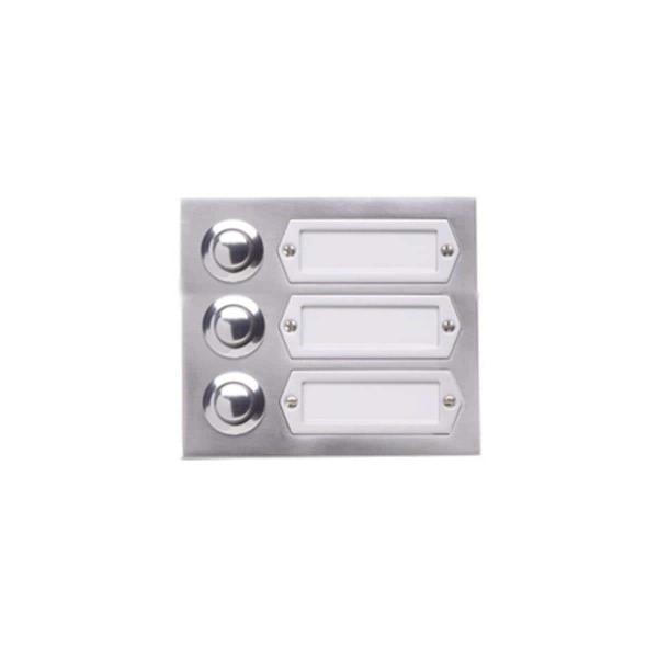 ARDEBO.de Grothe ETA 503 GA Etagenplatte AP Alu silber EV1 3 Klingeltaster/1reihig (0193562)
