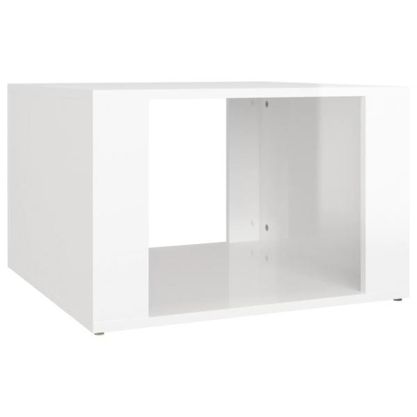 Nachttisch Hochglanz-Weiß 57x55x36 cm Holzwerkstoff