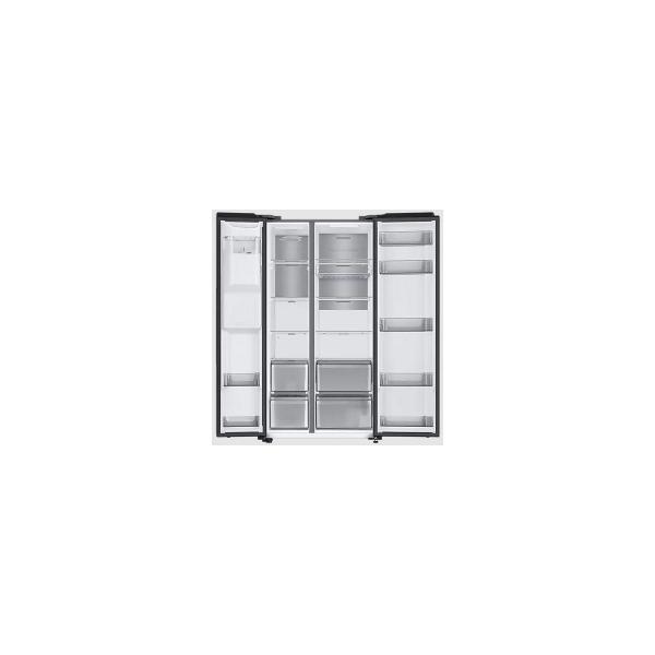 Samsung RS6GA884CB1/EG Stand Side-by-Side Kombination, 91 cm breit, 635L, No Frost+, Eisbereiter, Wasserspender, Festwasseranschluss, WiFi, Premium Black Steel