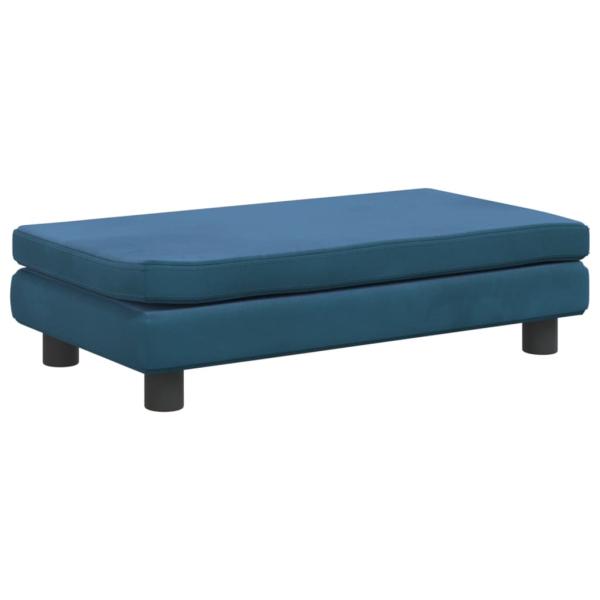 Hundebett mit Verlängerung Blau 100x50x30 cm Samt