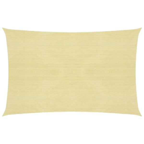 ARDEBO.de - Sonnensegel 160 g/m² Beige 3x4 m HDPE