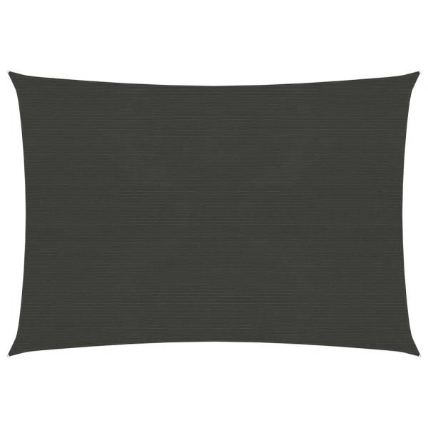 ARDEBO.de - Sonnensegel 160 g/m² Anthrazit 3,5x4,5 m HDPE