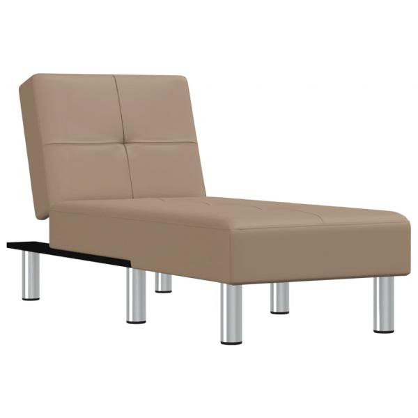 Chaiselongue Capuccino-Braun Kunstleder