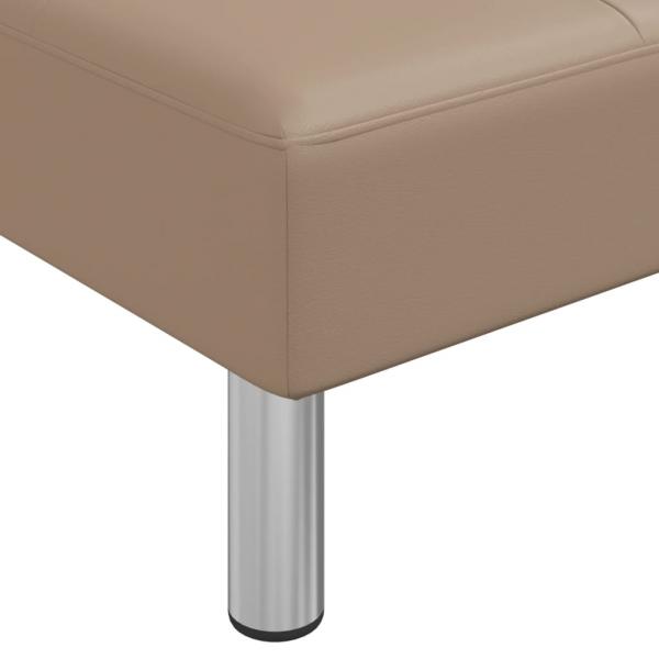 Chaiselongue Capuccino-Braun Kunstleder