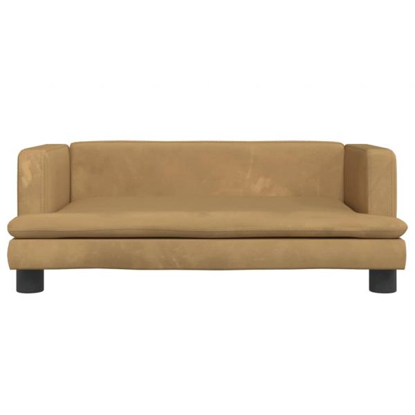 Hundebett Braun 80x45x30 cm Samt