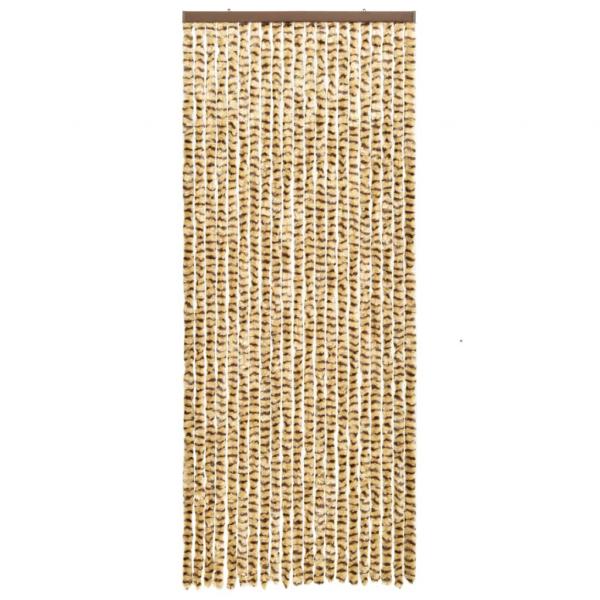 Insektenschutz-Vorhang Beige und Braun 56x185 cm Chenille