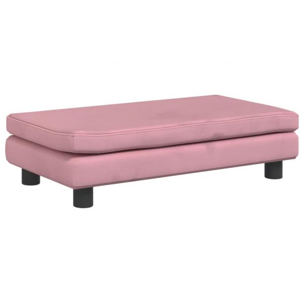 Hundebett mit Verlängerung Rosa 100x50x30 cm Samt