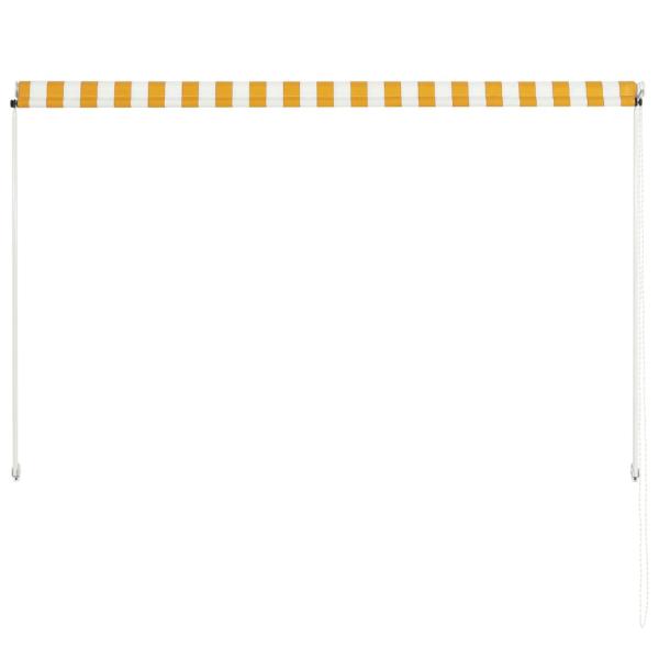 Einziehbare Markise 200×150 cm Gelb und Weiß