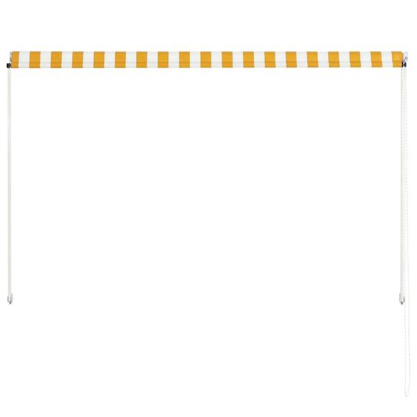 Einziehbare Markise 200×150 cm Gelb und Weiß