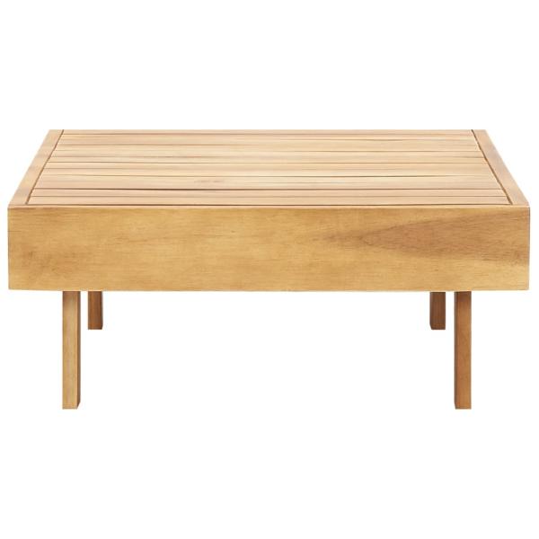 4-tlg. Garten-Lounge-Set mit Kissen Grau Massivholz Akazie