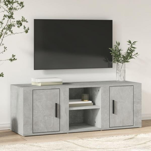 ARDEBO.de - TV-Schrank Betongrau 100x31,5x35 cm Holzwerkstoff