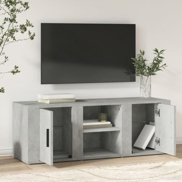 TV-Schrank Betongrau 100x31,5x35 cm Holzwerkstoff