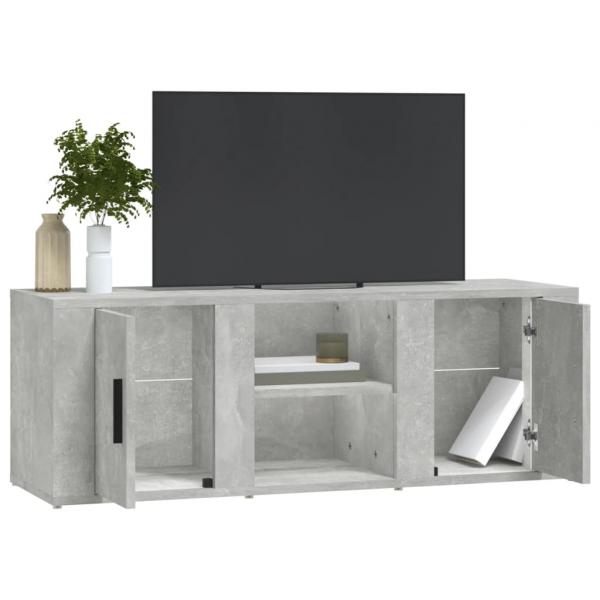 TV-Schrank Betongrau 100x31,5x35 cm Holzwerkstoff