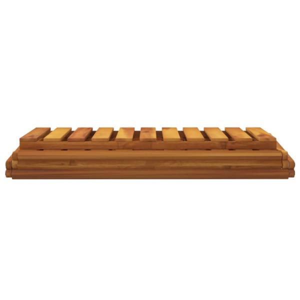 Klappregal 3 Böden Braun 70x31x63 cm Massivholz Akazie