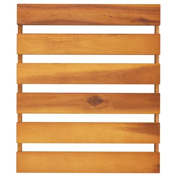 Klappregal 3 Böden Braun 43x31x63 cm Massivholz Akazie