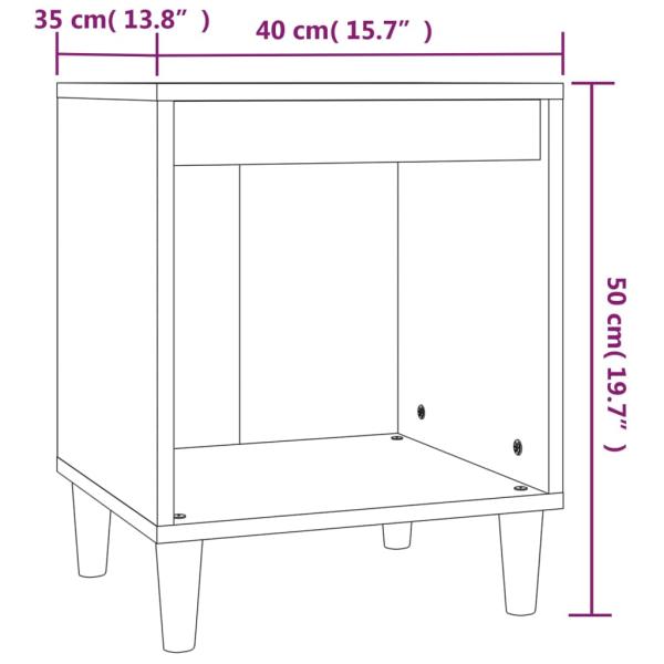 Nachttisch Betongrau 40x35x50 cm