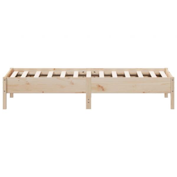 Massivholzbett ohne Matratze 90x190 cm Kiefernholz
