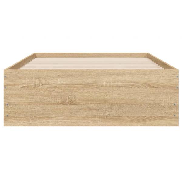 Bettgestell mit Schubladen Sonoma-Eiche 90x190 cm Holzwerkstoff