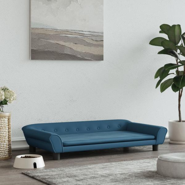 ARDEBO.de - Hundebett Blau 100x50x21 cm Samt