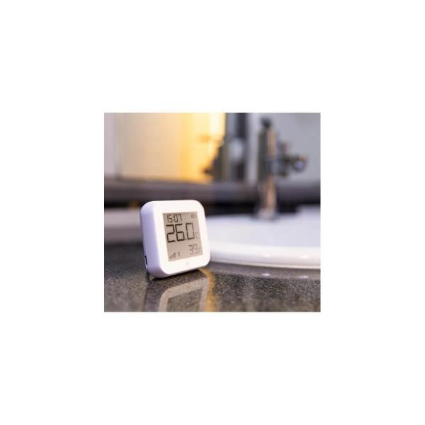 Shelly H&T Gen3 Temperatur- und Feuchtigkeitssensor, WLAN, Bluetooth, USB C, batteriebetrieben, weiß matt (Shelly_H&T_G3_w)