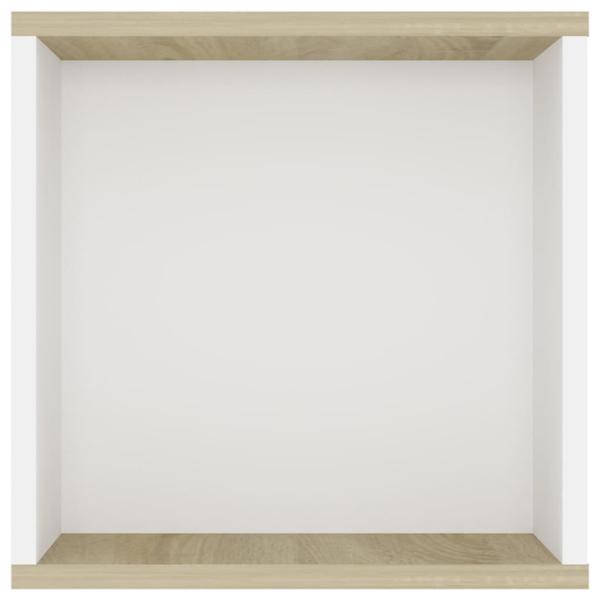 TV-Wandschrank Weiß Sonoma-Eiche 102x35x35 cm Holzwerkstoff