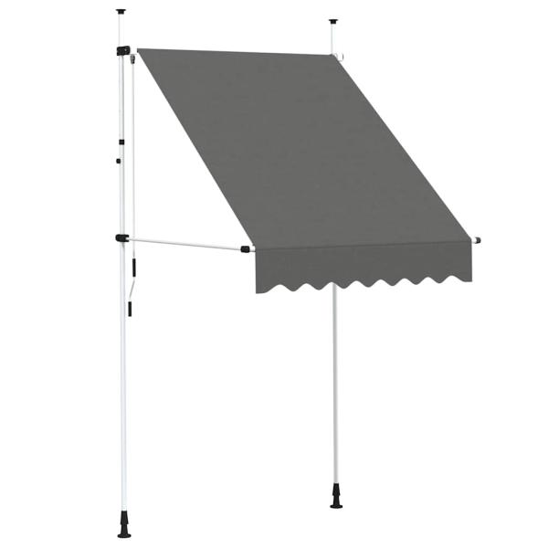 Einziehbare Markise Handbetrieben 150 cm Anthrazit