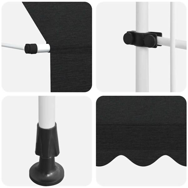 Einziehbare Markise Handbetrieben 150 cm Anthrazit