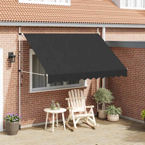 Einziehbare Markise Handbetrieben 300 cm Anthrazit