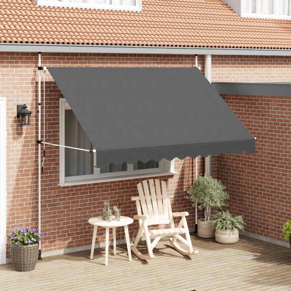 Einziehbare Markise Handbetrieben 300 cm Anthrazit