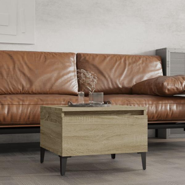 ARDEBO.de - Beistelltisch Sonoma-Eiche 50x46x35 cm Holzwerkstoff