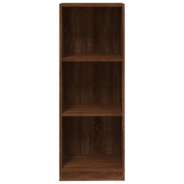 Bücherregal 3 Fächer Braun Eichen-Optik 40x24x109 cm