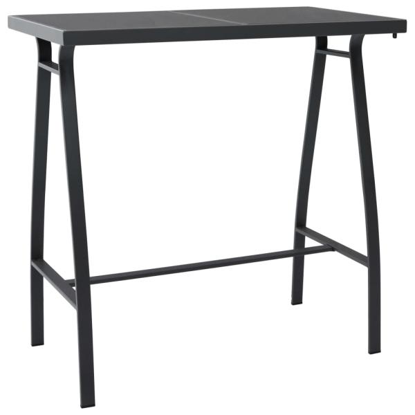 7-tlg. Gartenbar-Set Schwarz und Grau