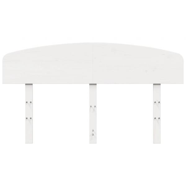 Kopfteil Weiß 150 cm Massivholz Kiefer
