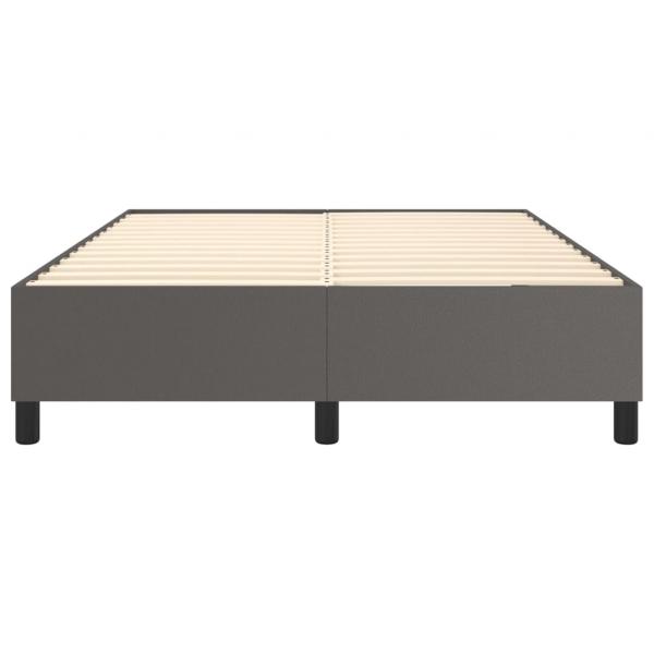 Bettgestell Grau 140x200 cm Kunstleder